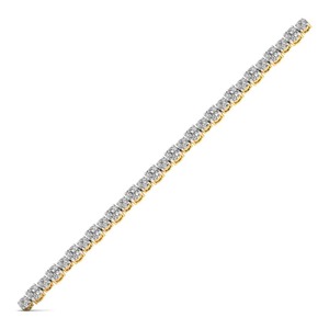 Pulsera de Diamantes Redondos Cultivados en Laboratorio con Certificación IGI en Oro Amarillo / Blanco / Rosa de 9K - Product Image 4