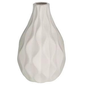 Tendance de l'industrie Couleur blanche Designer moderne Décoration de mariage élégante Vase à fleurs en métal aluminium avec taille et logo personnalisés - Product Image 1