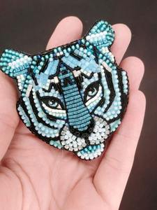 Beaded Brooches Handmade Designer Brooch. High Quality <b>Accessories</b>. Unique Design Brooch. Customized Color. Traditional/Modern - Product Image 4