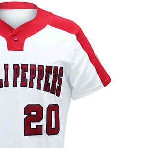 Camiseta Deportiva de Béisbol Estampada de Secado Rápido OEM, Camisetas de Béisbol Rojas para Hombre con Diseño Estadounidense, Diseño Personalizado Unisex - Product Image 2