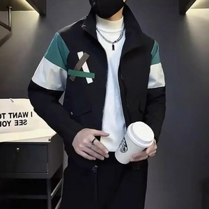 Cappotti maschili Casual Slim Fit alla moda giacche da uomo freddo Joker coreane recensioni molte giacche da Varsity Patchwork leggere estetiche - Product Image 3