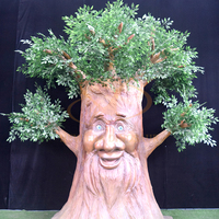 Modèle d'arbre parlant électrique animatronique d'intérieur grandeur nature pour centres commerciaux parcs d'aventure parcs d'attractions métal réaliste