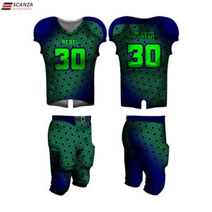 Maillots et pantalons de football américain unisexes OEM personnalisés, respirants, grandes tailles, anti-choc, uniformes pour adultes, manches courtes, brodés - Product Image 6