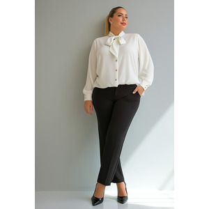 Camicia con colletto a cravatta Jesica taglie forti - Product Image 3