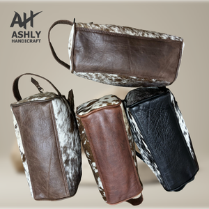 Women Cowhide Fur Toiletry Bag Best Brand 2025 <b>Wallet</b> Handcraft Special Price Closure Zipper Large Capacity Travel Makeup Bags - Product Image 5