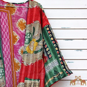 Nouvelle veste d'hiver vintage à motif floral kantha, kimono de style bohème, manteau kantha vintage, Offre Spéciale - Product Image 4