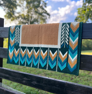 Couverture de selle occidentale en laine faite à la main pour les spectacles d'équitation et la pratique du rodéo Durable avec doublure en polycoton - Product Image 3