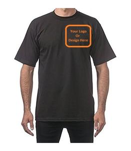 T-shirt pour hommes en gros T-shirt lourd 100% coton à manches courtes et col rond T-shirt de couleur personnalisée pour hommes - Product Image 1