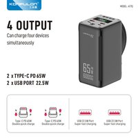Power Bank Kapasitas Tinggi 60000mAh 65W Pengisian Cepat PD Charger Baterai Portabel dengan Senter