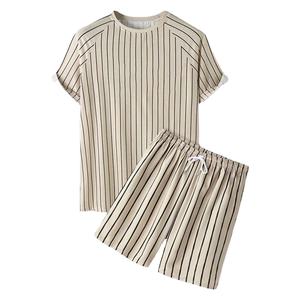 Conjunto de pantalones cortos y camiseta informal de estilo callejero, atuendo de verano de algodón transpirable con estilo cómodo con servicios ODM/ODM - Product Image 1