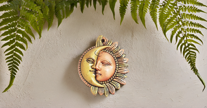 Vastu Fengshui Collection Sun, Moon Half Face <b>Decorative</b> Wall Hanging Handmade for Wall and Home <b>Decor</b> - Product Image 4