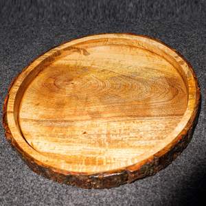 Bandeja de Madera Circular de Alta Calidad, Plato de Servir con Diseño de Alto Estándar, Plato Decorativo Portátil para Catering Disponible - Product Image 4