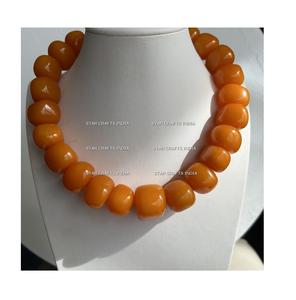 Ready to Ship Popular Colorful Epoxy Resin Jewelry Waterproof Ocean Necklace Enamel White <b>Beaded</b> Necklace for Women - Product Image 1