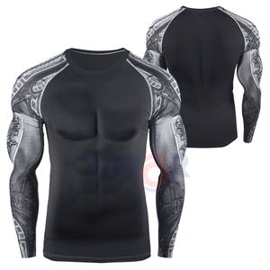 High Quality Breathable Long Sleeve <b>Compression</b> Gym <b>Shirt</b> <b>for</b> <b>Men</b> Hot Trending Rash Guard with Custom Logo Plain Fabric Design - Product Image 6