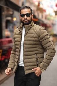 Manteau d'hiver pour homme OEM imperméable avec garniture en fourrure, fermeture éclair, satiné, chaud, décontracté, confortable pour l'extérieur et le quotidien - Product Image 5