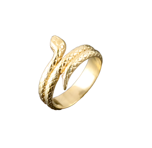 Anillo de Serpiente Chapado en Oro de 18K Estilo Caliente, Anillo Gótico Punk de Latón Genuino para Mujer, Anillo Envolvente Punk de Serpiente al por Mayor para Mujer - Product Image 1