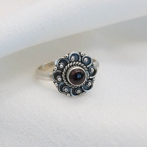 Trending 925 Sterling <b>Silver</b> Garnet Gemstone <b>Ring</b> Jewelry Handmade <b>Silver</b> <b>Boho</b> Style <b>Ring</b> Jewelry For Women Gift For Girls - Product Image 4