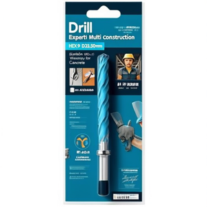 Foret à maçonnerie Expert MultiConstruction HEX-9 D3.50mm, longueur de travail 45mm, longueur totale 90mm, pour usage en construction - Product Image 2