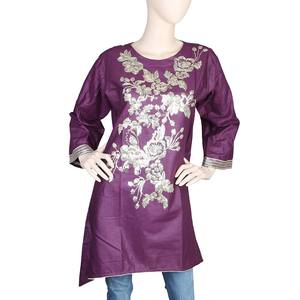 Kurti brodé pour femmes - Violet - Product Image 2