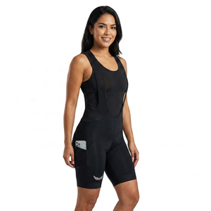 Pantalones Cortos de Ciclismo para Hombre, Negros, Ajustados, de Spandex y Poliéster, de Secado Rápido, con Almohadilla 5D y Logotipo en la Pierna Derecha - Product Image 2