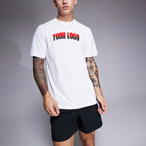 Venta 2 piezas al por mayor de los hombres cómodos 100% algodón corto conjunto personalizado bordado Logo Streetwear Jogging Hip Hop chándal impreso - Product Image 4