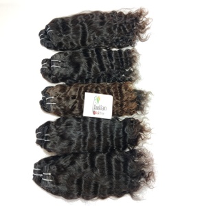 Paquete de Cabello Humano Indio Virgen de la Mejor Calidad 100%, Tejido Rizado, Donante Único, Doble Trama, Sin Procesar, Cutícula Alineada para Exportación - Product Image 4