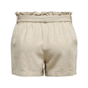 กางเกงขาสั้นผ้าฝ้ายแบบกําหนดเองสําหรับฤดูร้อนคุณภาพสูง Drawstring กระเป๋าสองด้านผู้หญิงระบายอากาศได้สบายๆกางเกงขาสั้นผ้าฝ้ายสีทึบ - Product Image 4