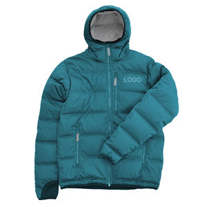 Blouson matelassé en toile à capuche personnalisé pour homme, respirant et à séchage rapide, imperméable, style streetwear réversible pour l'hiver - Product Image 5