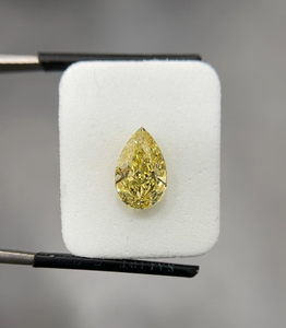 Diamants bruts naturels certifiés, de forme poire, jaune brunâtre fantaisie, 2,1 carats, clarté 100%, symétrie EX, pour la fabrication de bijoux - Product Image 1