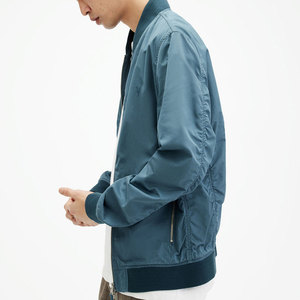 Ropa de calle Chaqueta de bombardero de tela cómoda para hombre Ropa de invierno Estilo con cremallera Bolsillos laterales Chaquetas de bombardero para hombre - Product Image 4