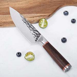Venta al por mayor personalizado de alta calidad OEM ODM servicio profesional Damasco cuchillo de cocina de acero de alto carbono para cortar y rebanar - Product Image 2