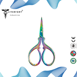 Nouveau style Ciseaux à broder en acier inoxydable de haute qualité Style européen vintage pointu pour le bricolage avec ciseaux de poche - Product Image 5