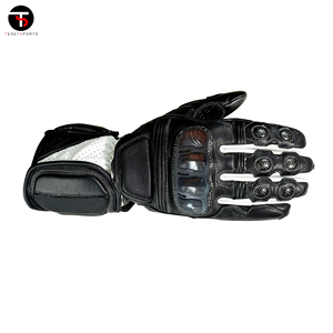 Gants de sport d'été de haute qualité Polyester respirant avec tissu et paume en cuir numérique Gants en cuir de moto Prix - Product Image 6