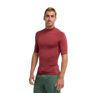 T-shirt de bain premium pour homme, coupe ajustée, manches courtes, respirant, polyester et élasthanne, séchage rapide, protection UV, extensible, rashguard, surf - Product Image 2