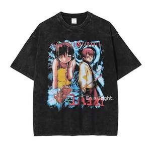 Nuevo estilo de gran tamaño de manga corta DTG impreso Vintage patrón lavado camiseta para hombres algodón transpirable logotipo frontal - Product Image 5