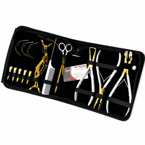 Kit de Herramientas Profesional para Extensiones de Cabello con Micro-Anillas de Oro Blanco Premium, con Estuche y Logotipo Personalizado, Alicates para Extensiones de Cabello con Cinta Adhesiva - Product Image 3