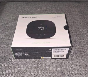 Thermostat intelligent Ecobee3 Lite noir en silicone plastique, scellé en usine avec accessoires complets, origine américaine - Product Image 3