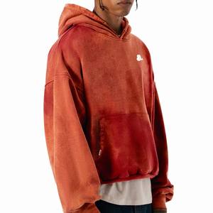 Minorista Lavado con ácido Sudadera con capucha de alta calidad para hombres Regular Fit 100% Algodón Fleece Transpirable y secado rápido Capucha con cordón - Product Image 2