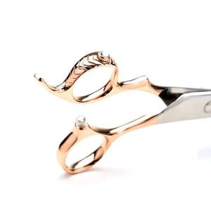 Hot Sale Unique Stainless Steel <b>Curved</b> <b>Scissors</b> Smooth and Sharp Blade for Pet Grooming Trimming Custom logo Thinning Shears - Product Image 6