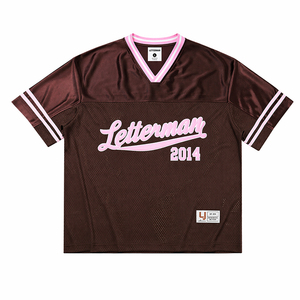 Maglia da Football Americano in Rete Stile Hip Hop, Magliette Sportive Personalizzate per Tifosi del Liberia, Maglie Oversize Vintage Sublimate - Product Image 3
