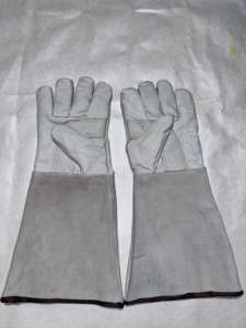 Guantes de soldadura Mig Tig resistentes al calor de cuero de vaca de alta calidad de 14 pulgadas y 16 pulgadas de largo - Product Image 4