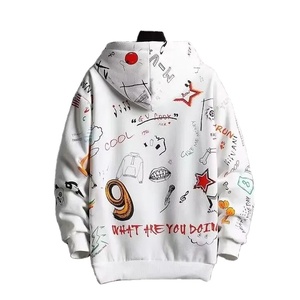 Sweats à capuche personnalisés de haute qualité Impression lourde Mode Pull Over Hoodies Hommes Loose Casual Hoodies Hommes - Product Image 4