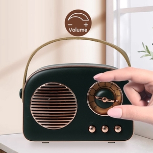 Directo de fábrica de alta calidad mini Altavoz Bluetooth inalámbrico portátil Retro Vintage radio mejor calidad bolso Altavoz Bluetooth - Product Image 6