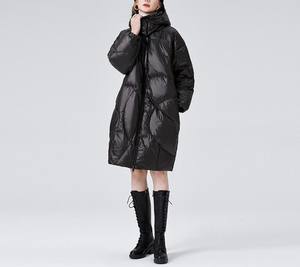 Winter <b>Short</b> Puffer <b>Jacket</b> for Plus Sizes Zipper Closure with Stand Collar Reversible Design Raw Canvas Waterproof Eco-Friendly - Product Image 6