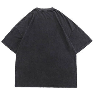 Camiseta Personalizada al por Mayor Unisex para Hombre y Mujer, Cuello Redondo, Diseño en Relieve, Transpirable, de Secado Rápido, 100% Algodón, Talla Grande, Blanca y Negra - Product Image 5