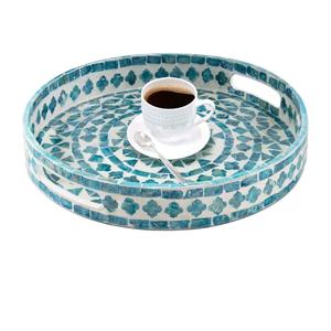 Accueil Hôtel Restaurant Dîner Table Décor Service Salver Plateau Plateaux De Service Meilleure Qualité Alimentaire Serveur Fête D'anniversaire Plateau De Service - Product Image 5