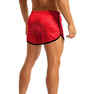 กางเกงขาสั้นวิ่งแห้งเร็วสำหรับผู้ชายทำจากผ้าฝ้ายโพลีเอสเตอร์สีเข้มสไตล์สตรีท - Product Image 4