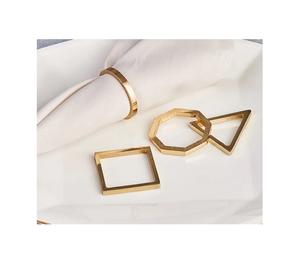 Décoration de Table Personnelle de Luxe Multi Forme Anneaux de Serviette Plaqué Or pour Hôtel Maison Mariage à Bas Prix - Product Image 1