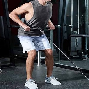 Imprimé Muscle Fit plaine débardeurs hommes 100% coton respirant sans manches haut d'entraînement pour l'été téléchargé par robe sport - Product Image 6