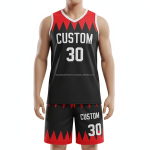 Ensemble de maillots de basket-ball pour hommes en gros, maillots et shorts de basket-ball pas chers pour jeunes, uniformes personnalisés pour femmes, ensembles d'uniformes de basket-ball - Product Image 1